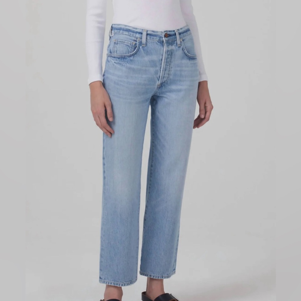 Citizens of Humanity - Emery Crop Relaxed Straight Jean In Moonbeam